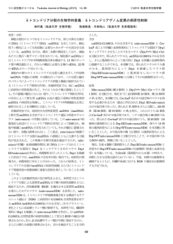 ミトコンドリアゲノム変異の病原性制御