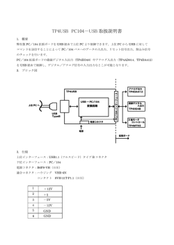 TP4USB PC104－USB 取扱説明書