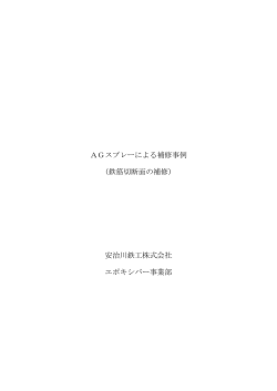 AGスプレーによる補修事例 （鉄筋切断面の補修） 安治川鉄工株式会社