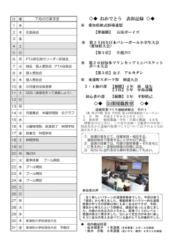 おめでとう 表彰記録 公開現職教育