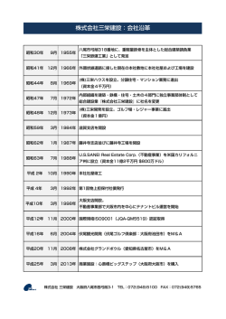 株式会社三栄建設：会社沿革
