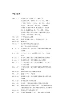 学校の沿革
