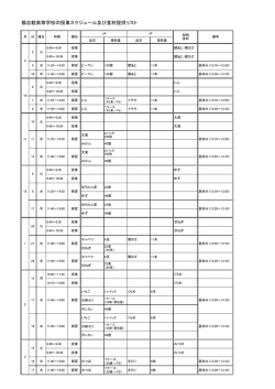 楊志館高等学校授業スケジュール及び提供食材リスト (PDF:77KB)