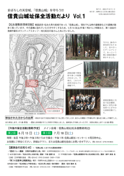 信貴山城址保全活動だより Vol.1