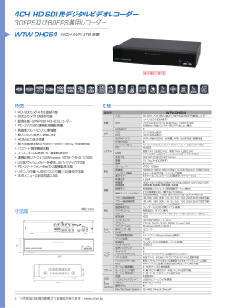 4CH HD-SDI 用デジタルビデオレコーダー