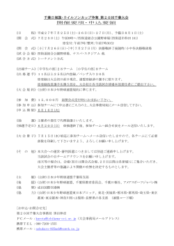 千葉日報旗・ウイルソンカップ争奪 第20回千葉大会 開催要項・申込要領