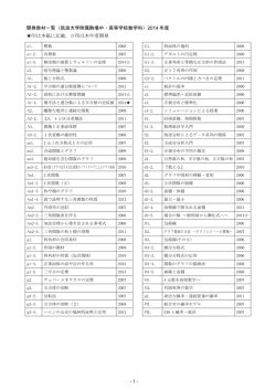 2014 年度" 印は本稿に記載