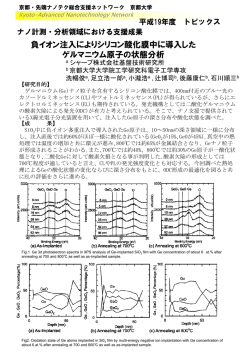 負イオン注入によりシリコン酸化膜中に導入した ゲルマニウム原子の状態