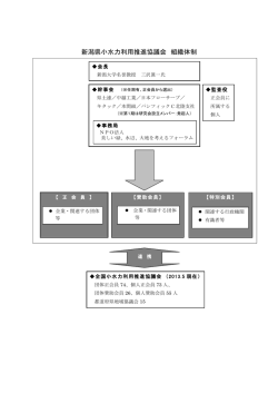 新潟県小水力利用推進協議会 組織体制 - 特定非営利活動法人 美しい