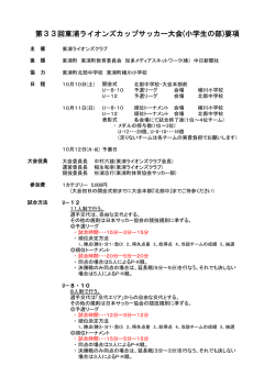 第33回東浦ライオンズカップサッカー大会