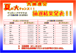 ペアチケットor旅行券 抽選結果（PDF