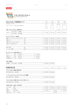 GGL/GGU 手動開閉タイプ 排煙専用天窓