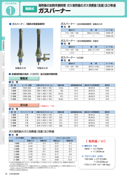 （流量）及び熱量,ガスバーナー