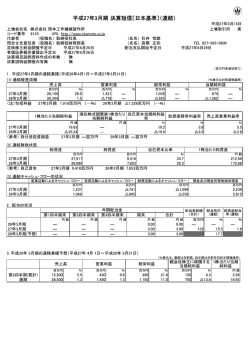 「平成27年3月期 決算短信」を掲載致しました