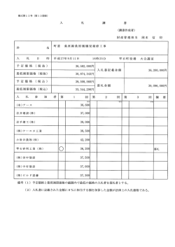 入 札 調 書 く調書作成者) 財産管理担当 岡本 信 印 件 名 町道