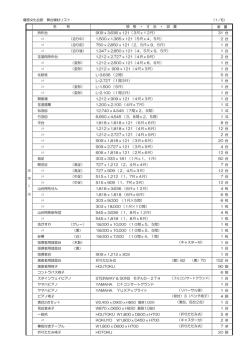 舞台機材リスト - 奈良県橿原文化会館