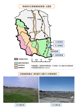南相馬市災害廃棄物仮置場 位置図 災害廃棄物撤去（浦尻農村公園