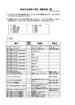 図書目録(H27) - 高松市教育情報通信ネットワークシステム