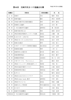 第44回 尼崎市民まつり協議会名簿