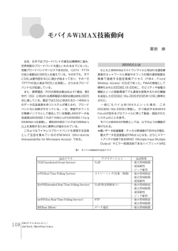モバイルWiMAX技術動向