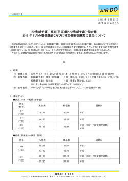 PR150425 札幌(新千歳)-東京(羽田)線・札幌(新千歳)