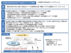 奈良県下全域をカバーする情報インフラを光回線ネットワークでサービス