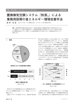 置換換気空調システム『快潔®』による 業務用厨房の省エネルギー環境