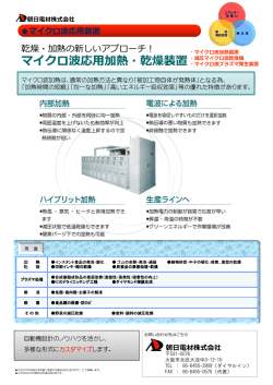 マイクロ波 応用加熱・乾燥装置