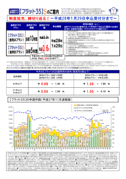 制度拡充、締切り迫る！～平成28年1月29日申込受付分まで～