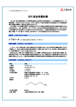 GPS 安全性要約書(GSS) ノルマルブタノール（NBA) （175）
