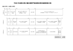 平成27年度熊本県介護支援専門員実務従事者基礎研修日程