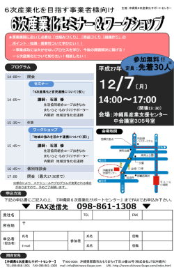詳細はこちらを - 沖縄県6次産業化サポートセンター
