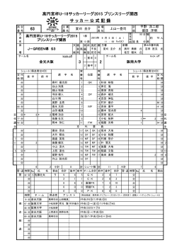 高円宮杯U-18サッカーリーグ2015 プリンスリーグ