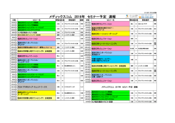 メディックスコム 2016年 セミナー予定 速報