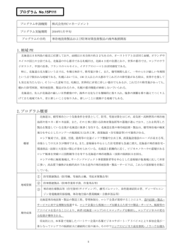 1.地域 PR 2.プログラム概要