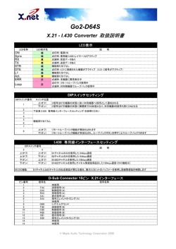 Go2-D64S取扱説明書 - Maple Audio Technology Corporation