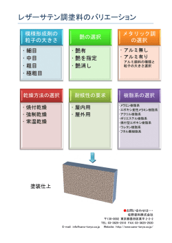 レザーサテン調塗料のバリエーション