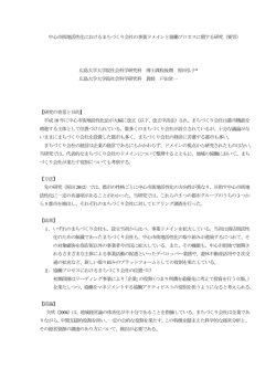 中心市街地活性化におけるまちづくり会社の事業ドメインと恊働