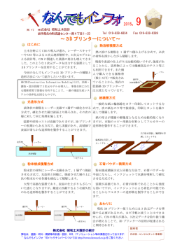 ～3D プリンターについて～