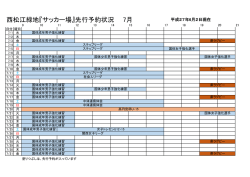 西松江緑地『サッカー場』先行予約状況 7月