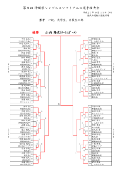 優勝 山内 隆史(ﾁｰﾑﾚｶﾞｰﾒ) 第8回 沖縄県シングルスソフトテニス選手権