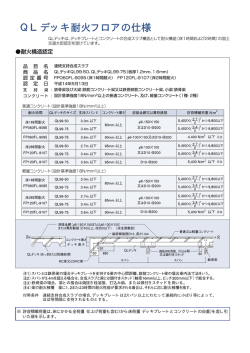 QLデッキ耐火フロアの仕様