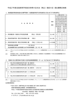 飛込 - 平成27年度全国高等学校総合体育大会京都府実行委員会