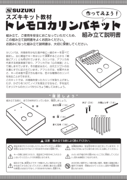 トレモロカリンバキット取扱説明書