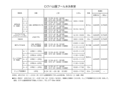 ロクハ公園プール水泳教室 - 草津市公園事務所・ロクハ公園