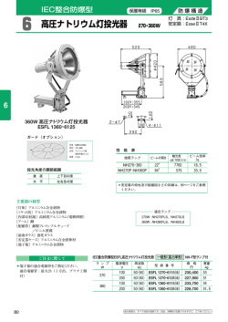 高圧ナトリウム灯投光器 270・360W