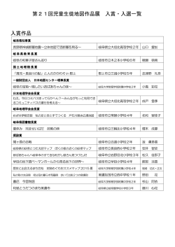 第21回児童生徒地図作品展 入賞・入選一覧 入賞作品