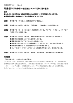 効果器のはたらき～筋収縮はタンパク質の滑り運動