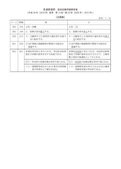 柔道整復師 国家試験問題解答集 ［正誤表］