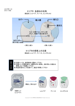エリプタ 各部位の名称 エリプタの保管上の注意